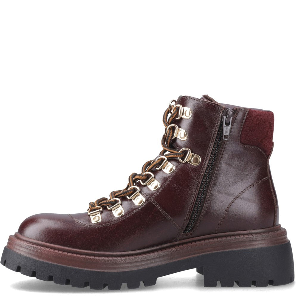 Ladies Ankle Boots Bordo Hush Puppies Robyn Hiker Boot