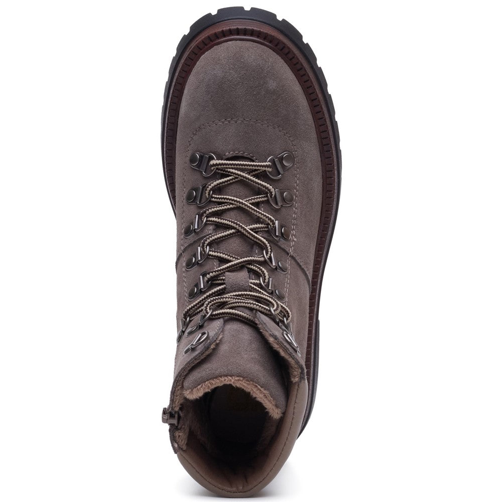Ladies Ankle Boots Grey Hush Puppies Robyn Hiker Boot