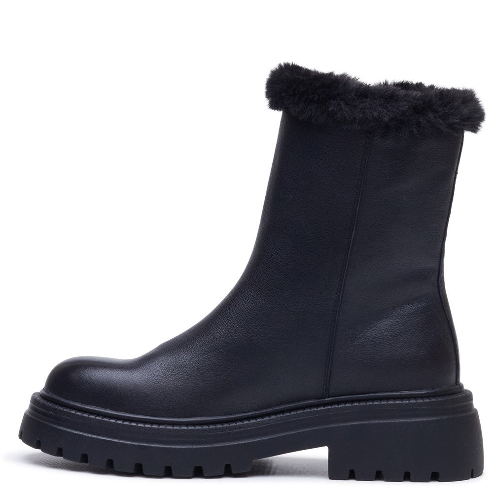 Ladies Mid Boot Black Hush Puppies Rosalind Boot