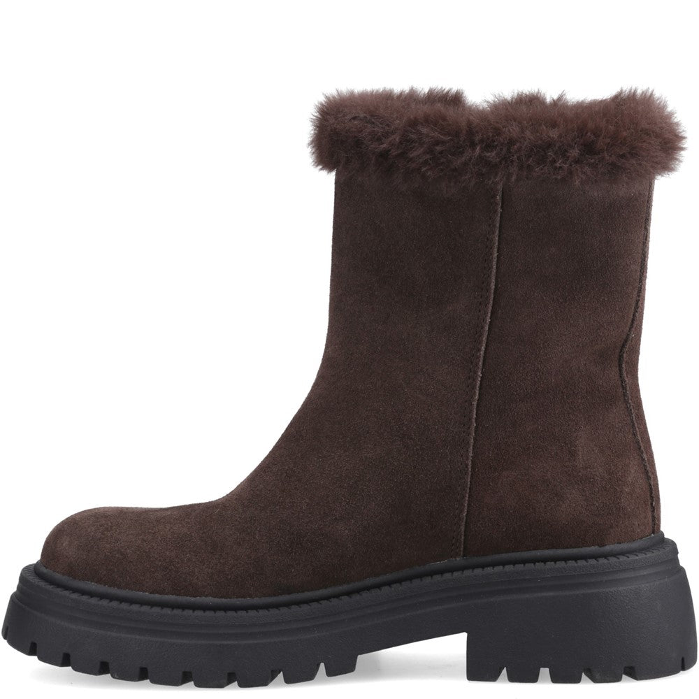 Ladies Mid Boot Chocolate Hush Puppies Rosalind Boot