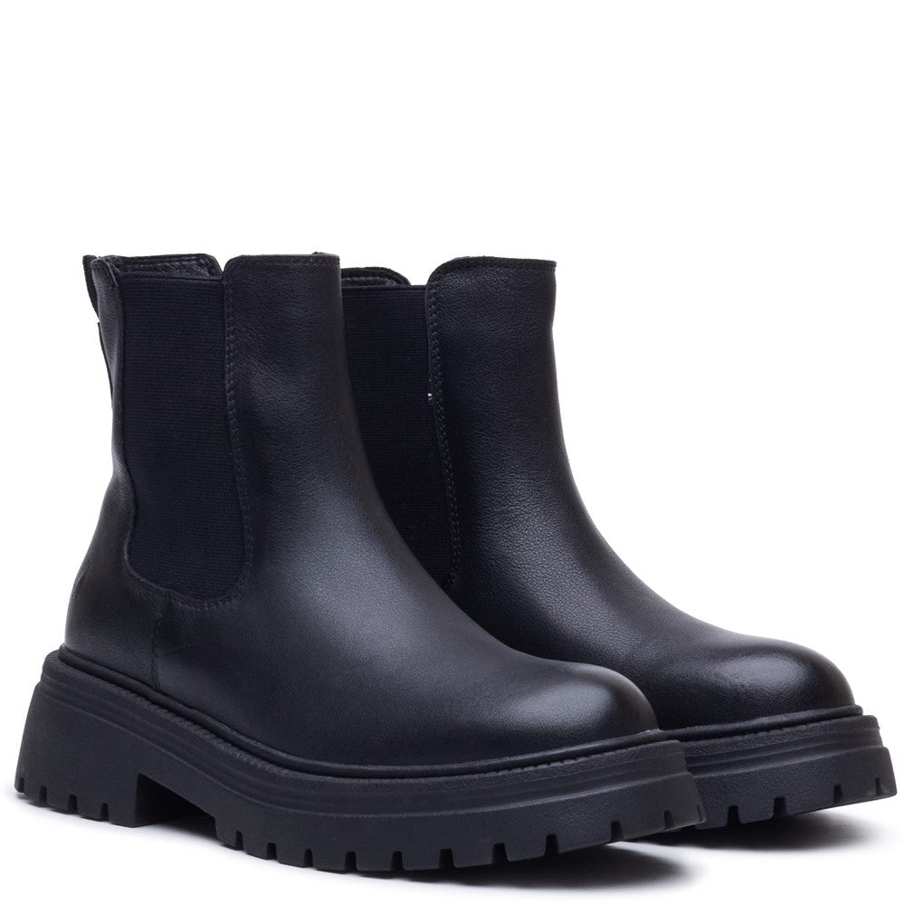Ladies Ankle Boots Black Hush Puppies Rose Chelsea Boot