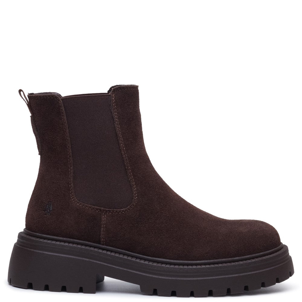 Ladies Ankle Boots Chocolate Hush Puppies Rose Chelsea Boot