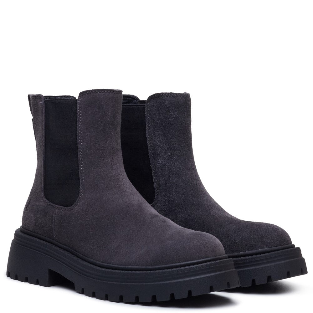 Ladies Ankle Boots Charcoal Hush Puppies Rose Chelsea Boot
