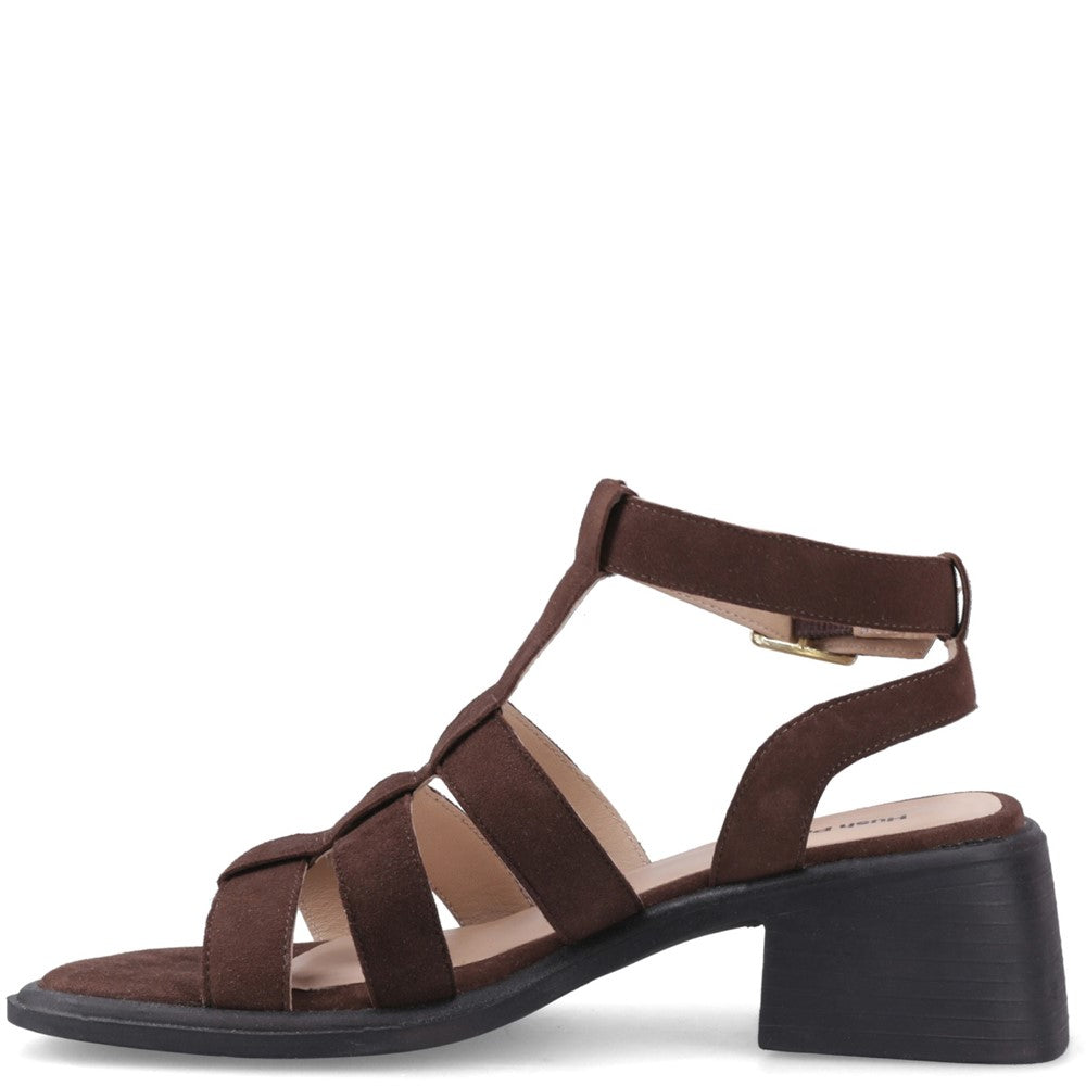 Ladies Heels Chocolate Hush Puppies ZELDA GLADIATOR HEEL