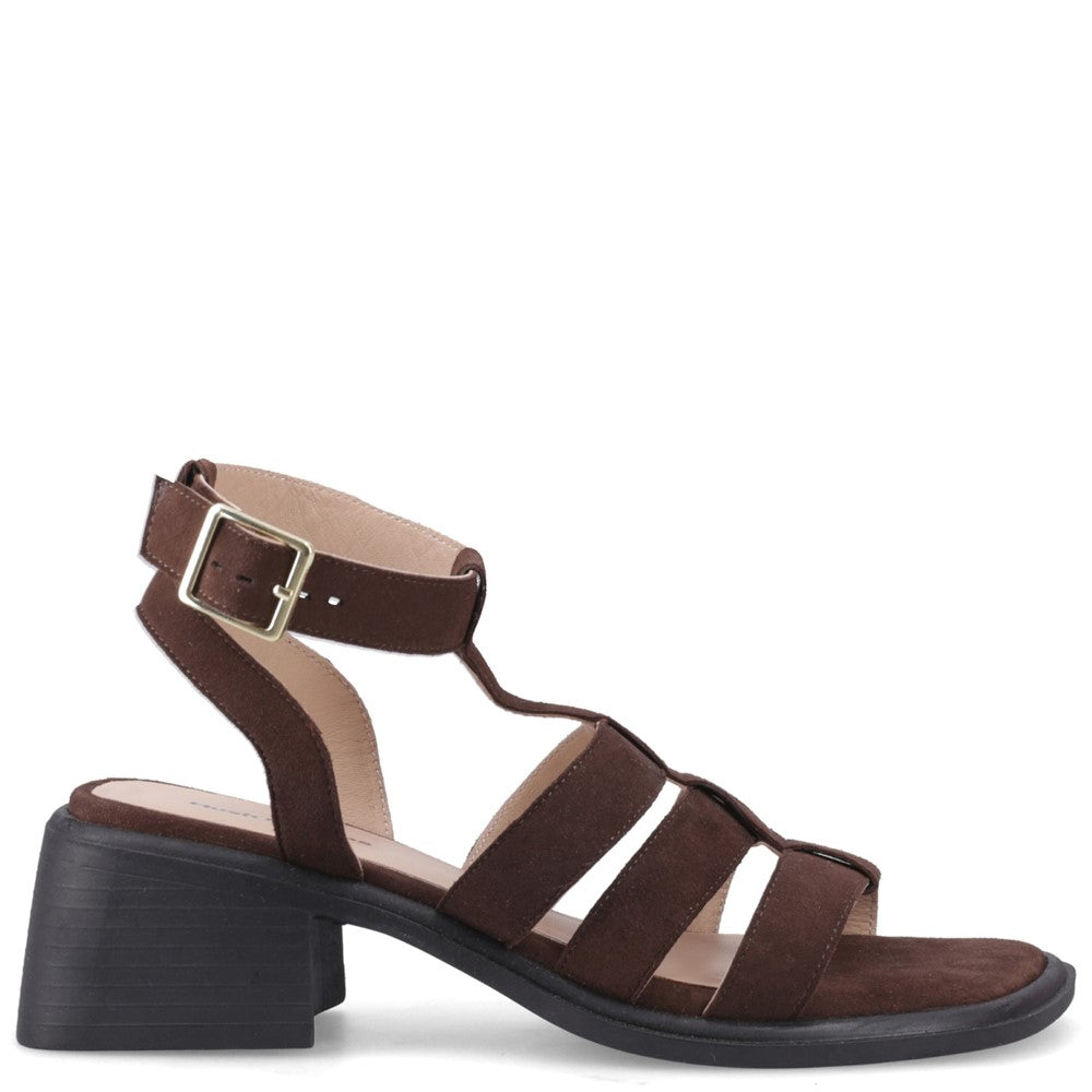Ladies Heels Chocolate Hush Puppies ZELDA GLADIATOR HEEL