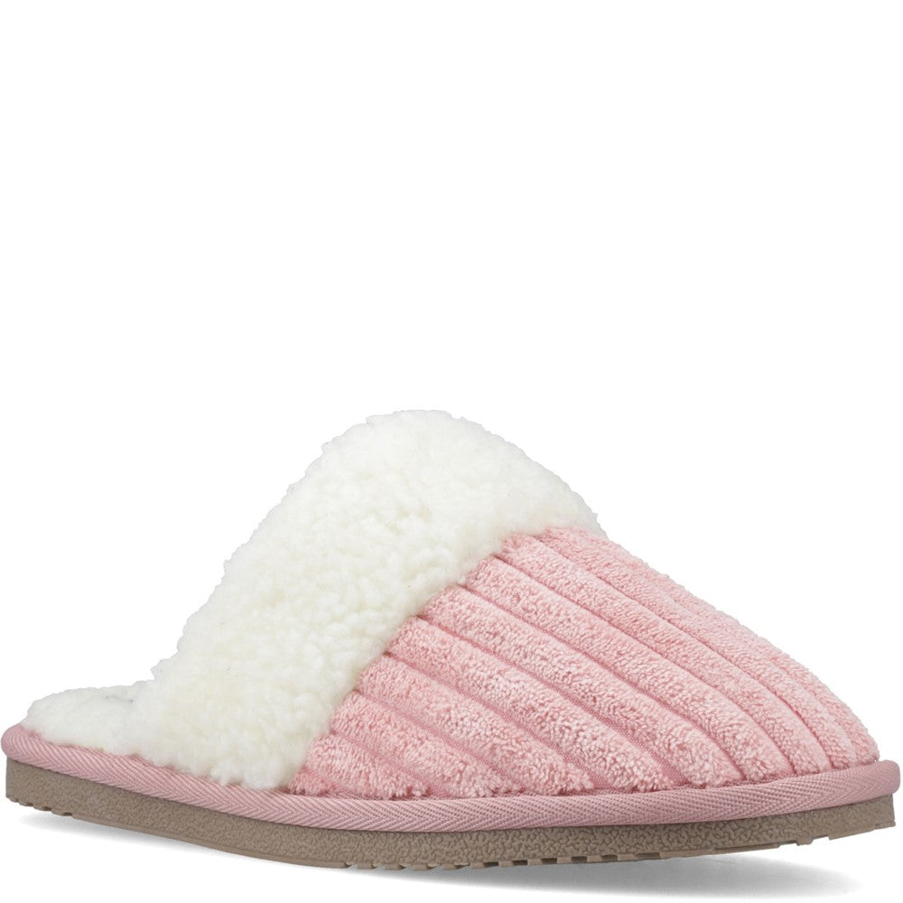 Classic Ladies Slippers Pink Hush Puppies Arianna Cord Slipper