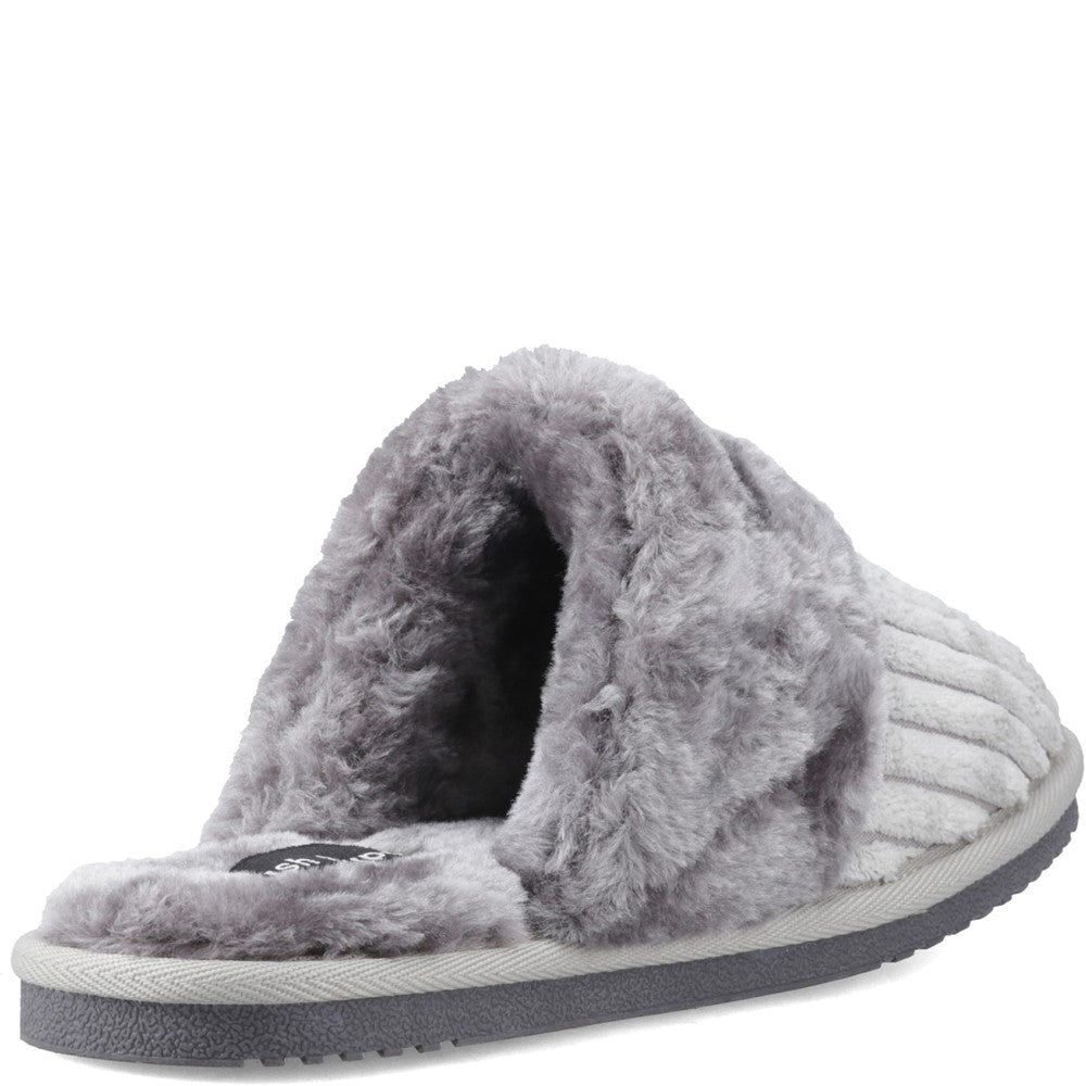 Classic Ladies Slippers Grey Hush Puppies Arianna Cord Slipper