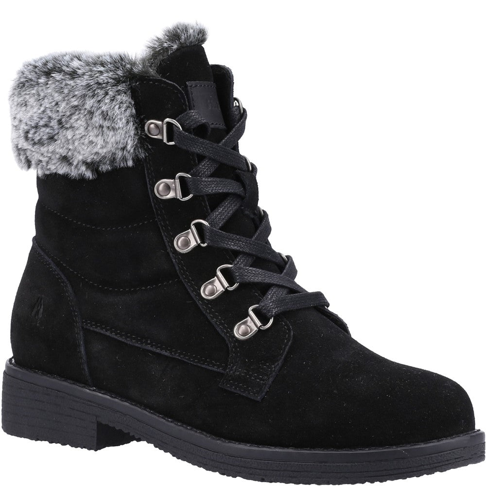 Ladies Ankle Boots Black Hush Puppies Florence Wide Fit Boot