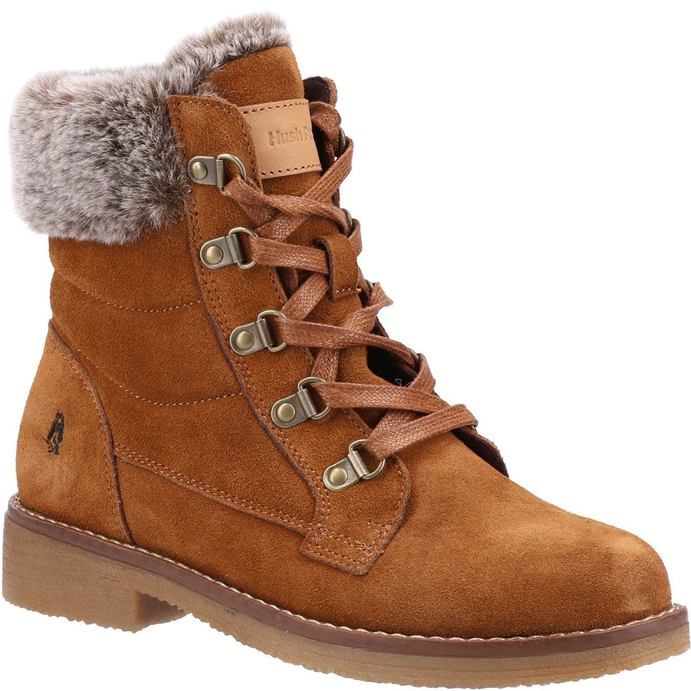 Ladies Ankle Boots Tan Hush Puppies Florence Wide Fit Boot