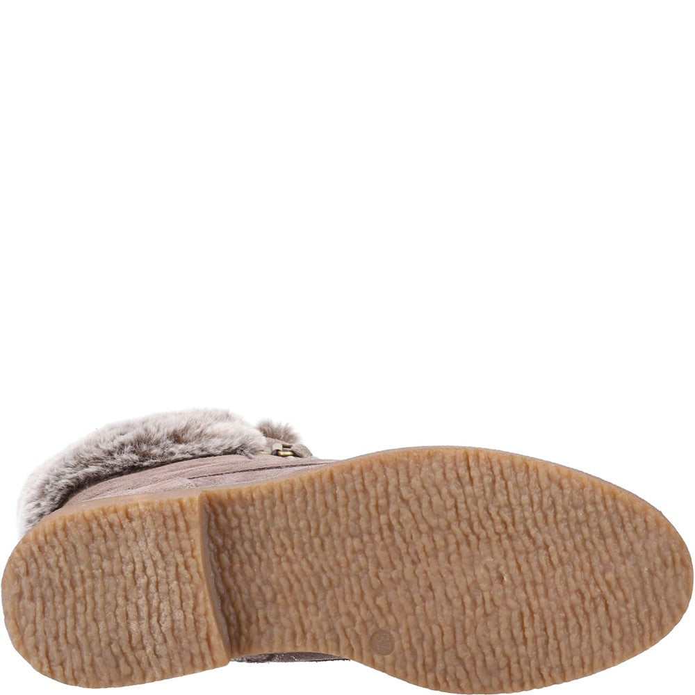 Ladies Ankle Boots Taupe Hush Puppies Florence Wide Fit Boot