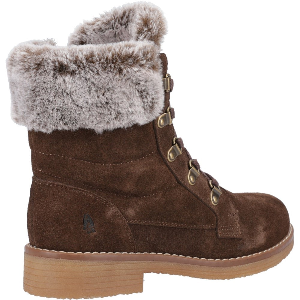 Ladies Ankle Boots Chocolate Hush Puppies Florence Wide Fit Boot