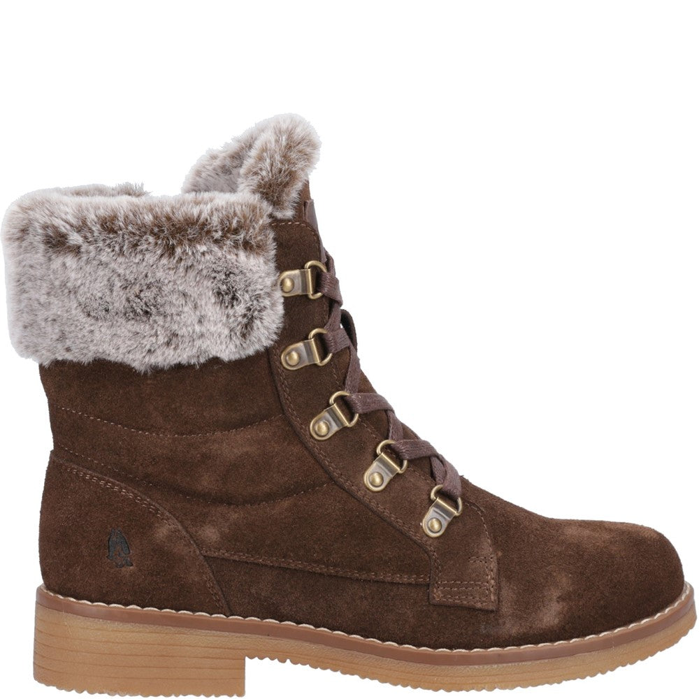 Ladies Ankle Boots Chocolate Hush Puppies Florence Wide Fit Boot