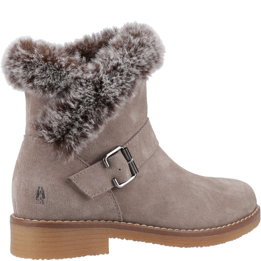 Ladies Ankle Boots Taupe Hush Puppies Hannah Wide Fit Boot