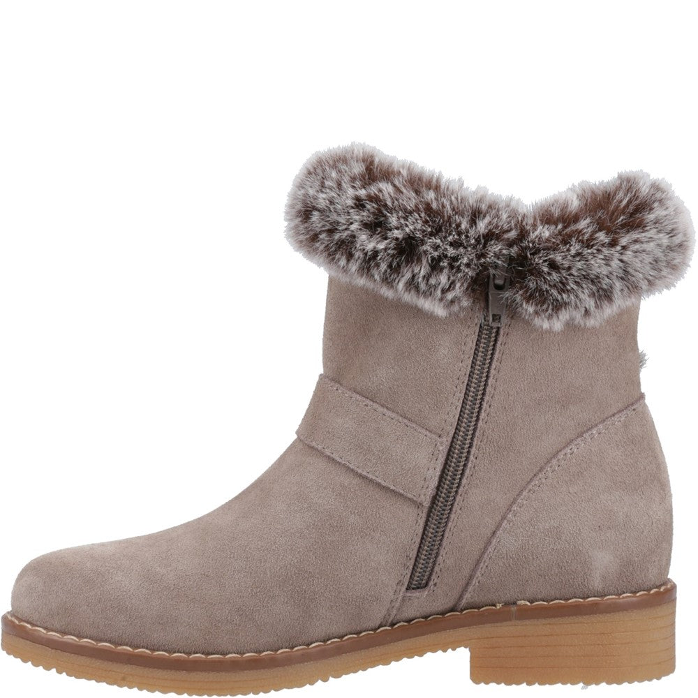 Ladies Ankle Boots Taupe Hush Puppies Hannah Wide Fit Boot