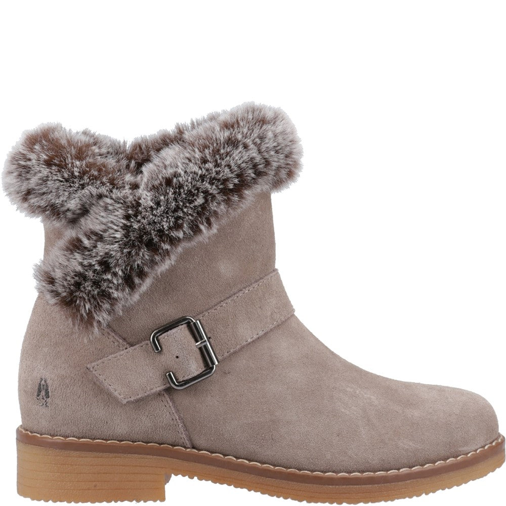 Ladies Ankle Boots Taupe Hush Puppies Hannah Wide Fit Boot