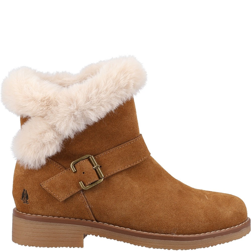 Ladies Ankle Boots Tan Hush Puppies Hannah Wide Fit Boot