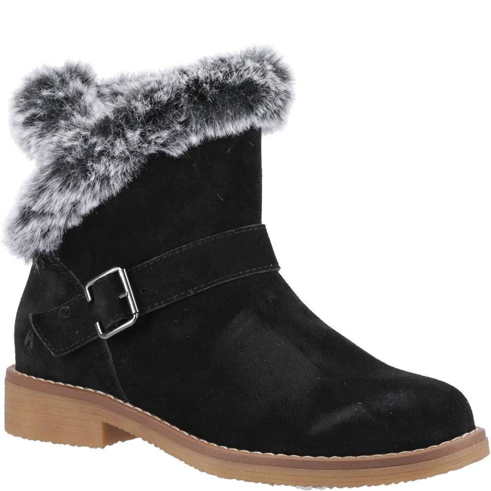 Ladies Ankle Boots Black Hush Puppies Hannah Wide Fit Boot