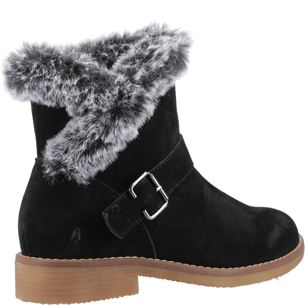 Ladies Ankle Boots Black Hush Puppies Hannah Wide Fit Boot