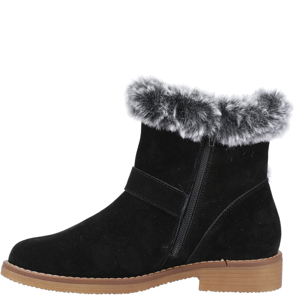 Ladies Ankle Boots Black Hush Puppies Hannah Wide Fit Boot