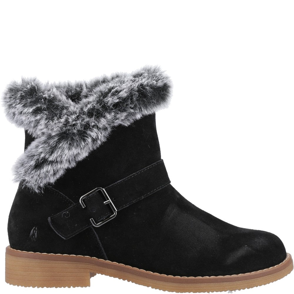 Ladies Ankle Boots Black Hush Puppies Hannah Wide Fit Boot