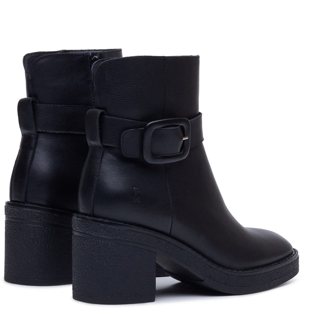 Ladies Ankle Boots Black Hush Puppies Fearne Leather Boot