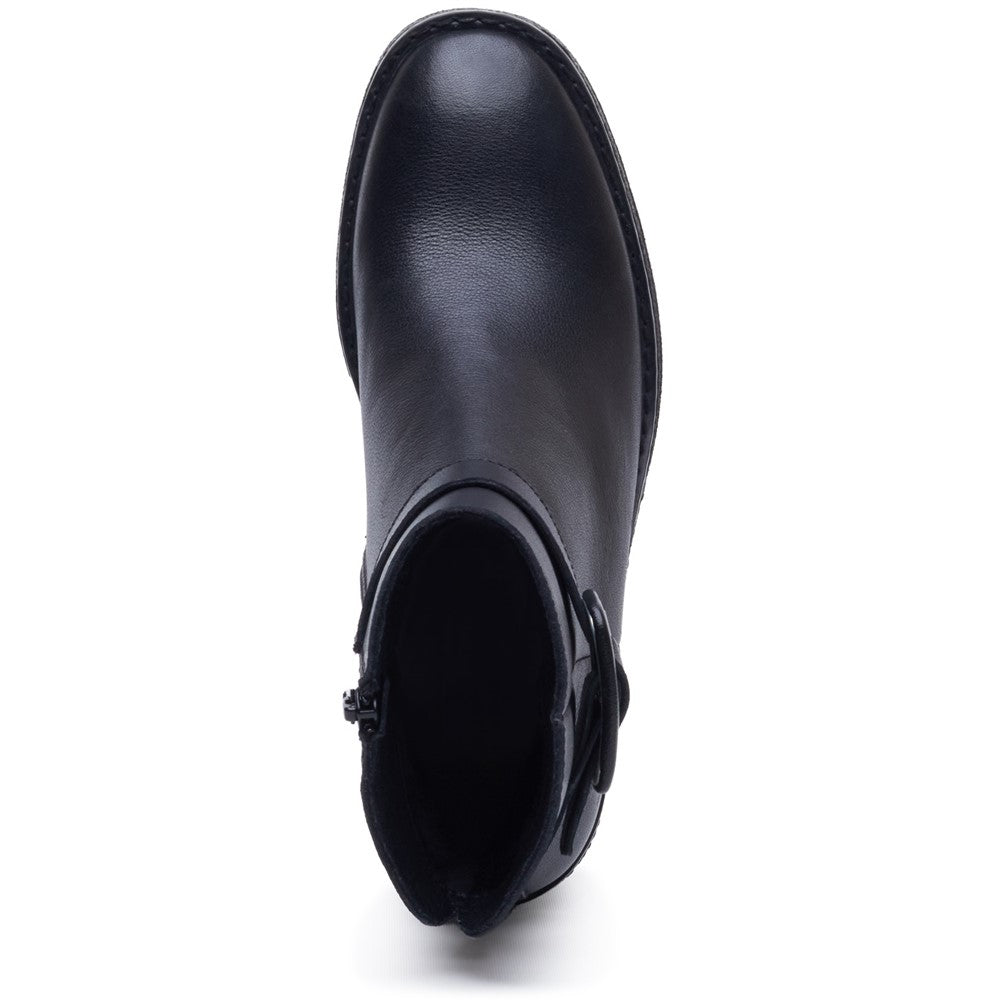 Ladies Ankle Boots Black Hush Puppies Fearne Leather Boot