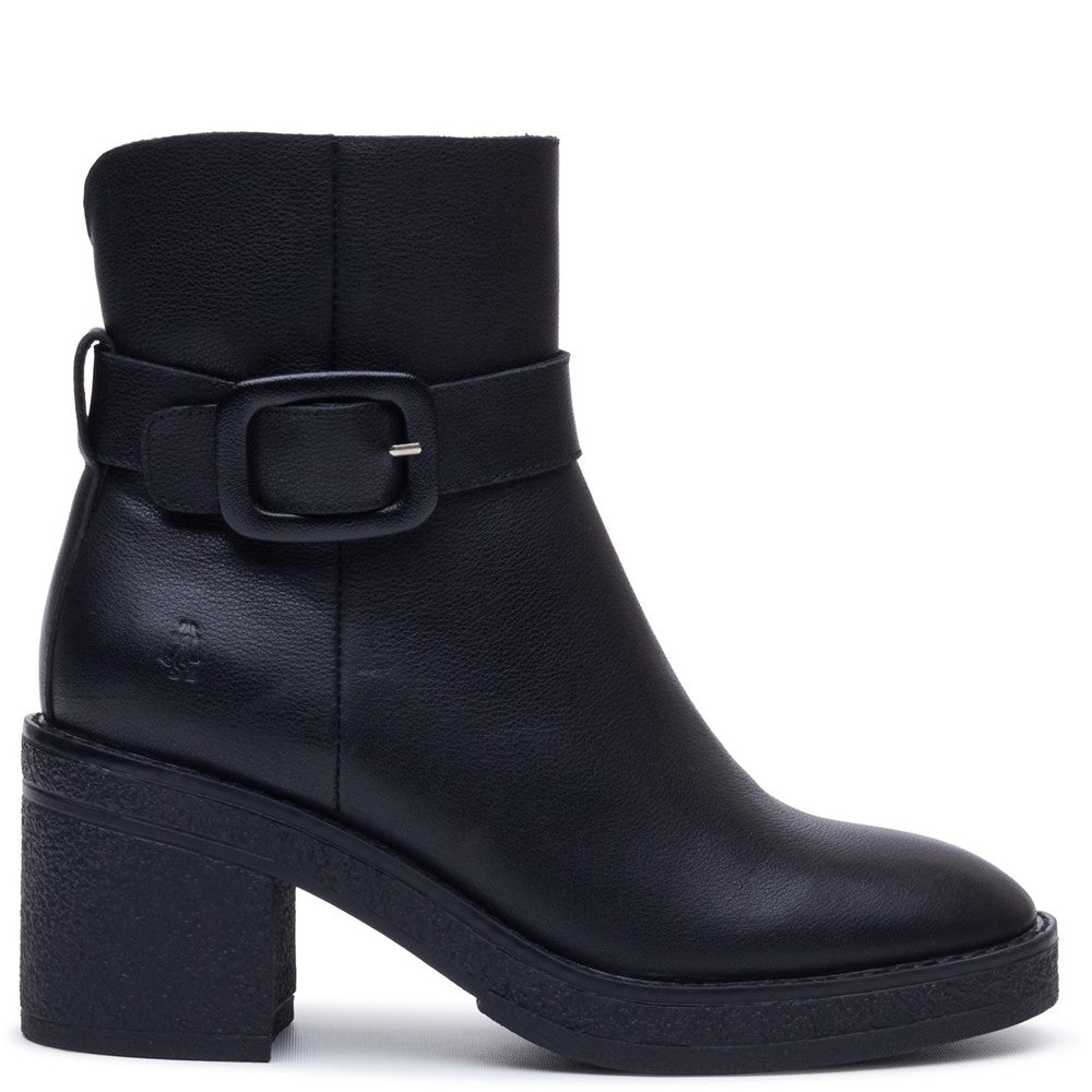 Ladies Ankle Boots Black Hush Puppies Fearne Leather Boot