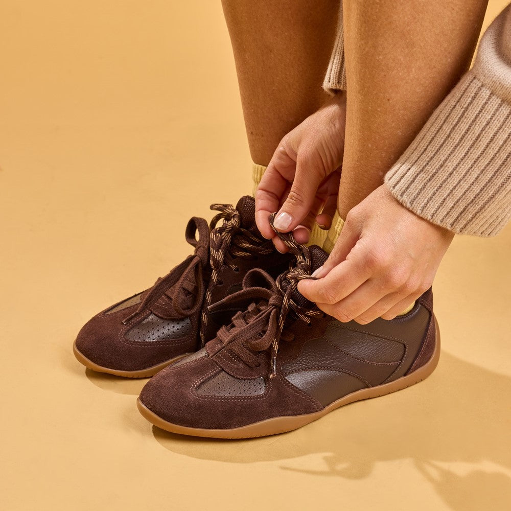 Ladies Sports Chocolate Hush Puppies Jovie Sneaker
