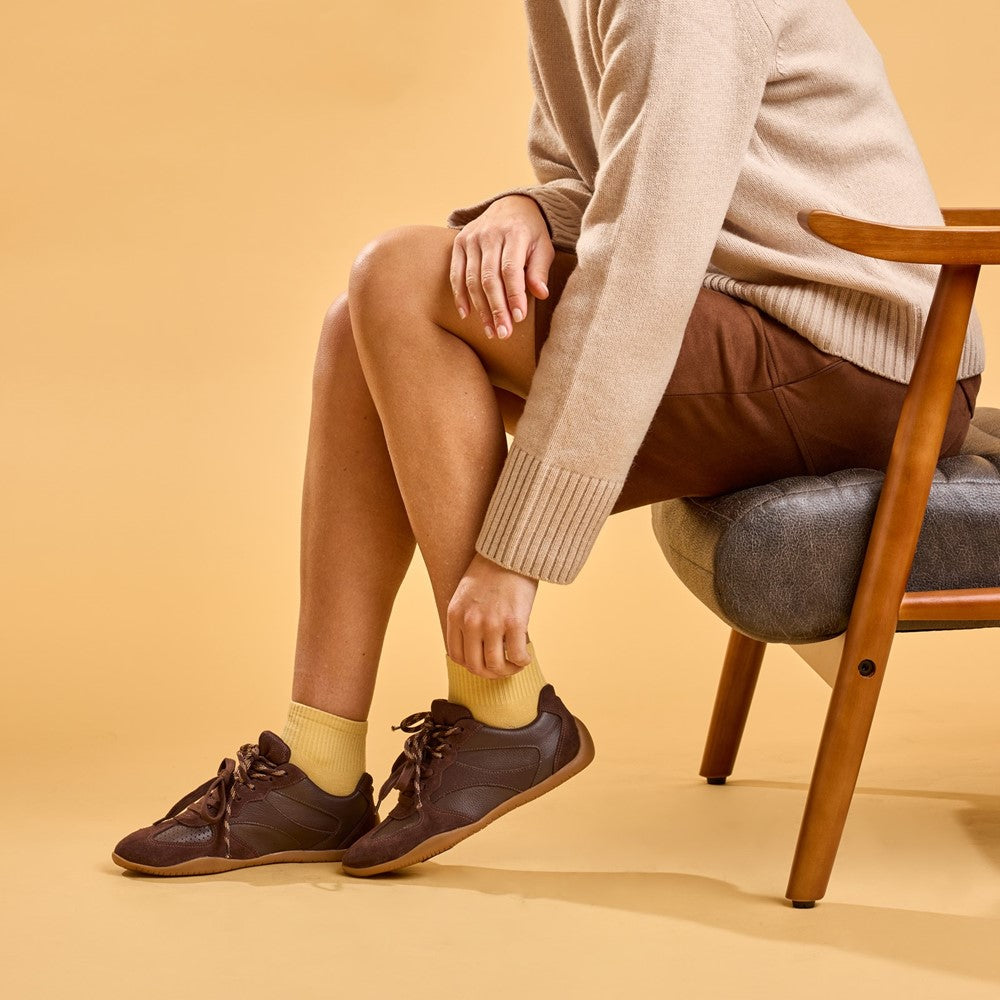 Ladies Sports Chocolate Hush Puppies Jovie Sneaker