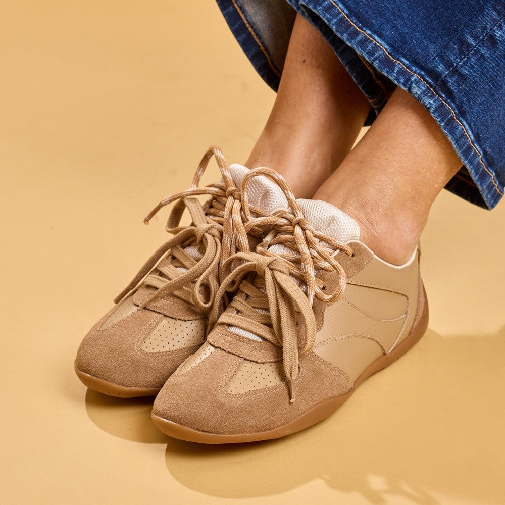 Ladies Sports Tan Hush Puppies Jovie Sneaker