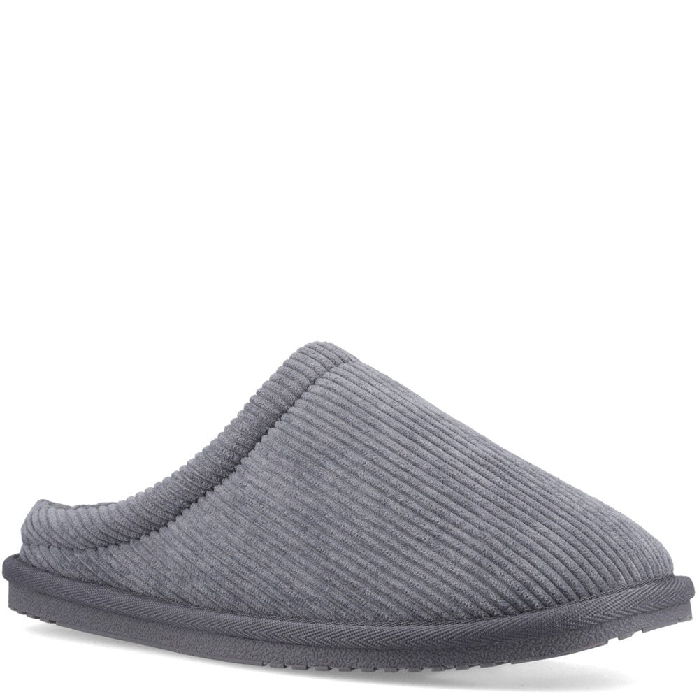 Classic Mens Slippers Grey Hush Puppies Calvin Slipper