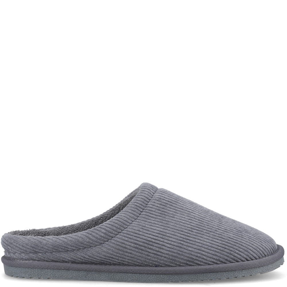 Classic Mens Slippers Grey Hush Puppies Calvin Slipper