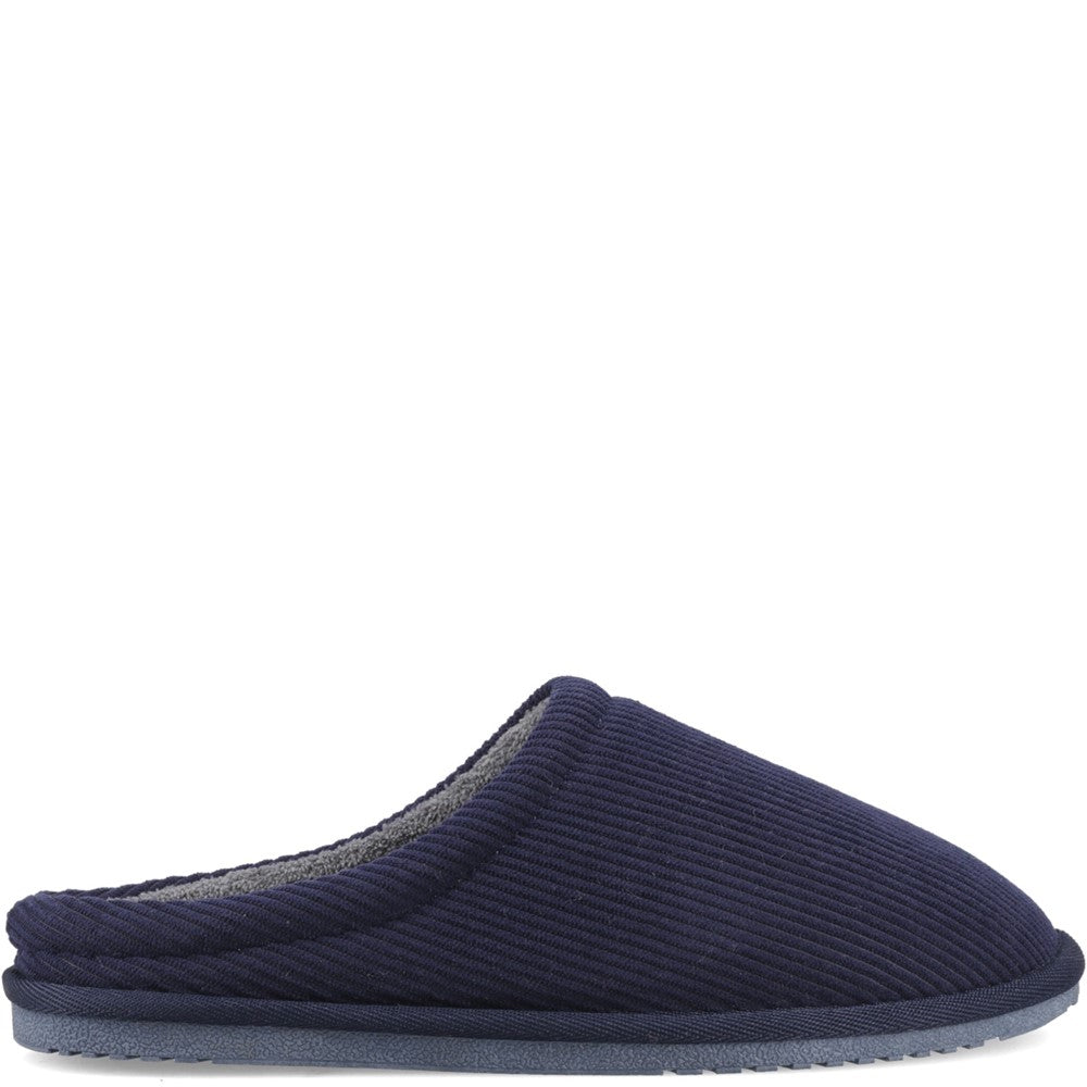 Classic Mens Slippers Navy Hush Puppies Calvin Slipper