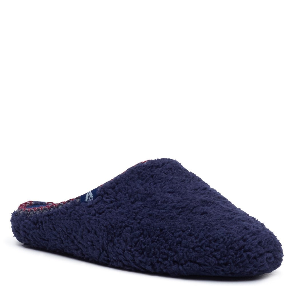 Classic Mens Slippers Navy Hush Puppies Good Teddy Slipper