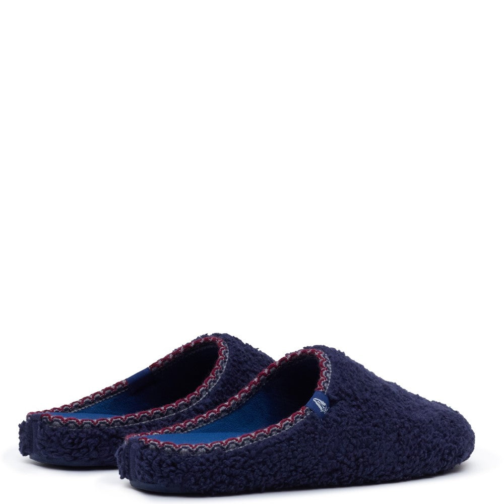 Classic Mens Slippers Navy Hush Puppies Good Teddy Slipper