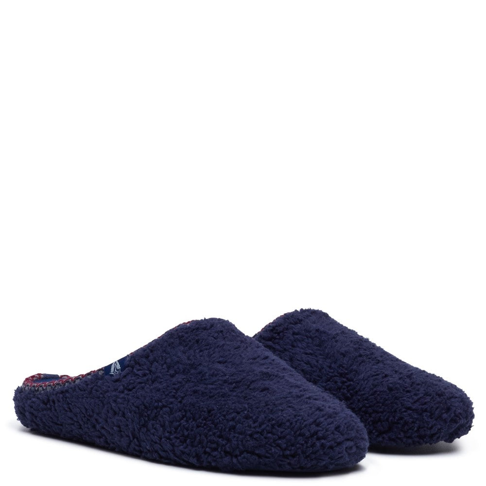 Classic Mens Slippers Navy Hush Puppies Good Teddy Slipper