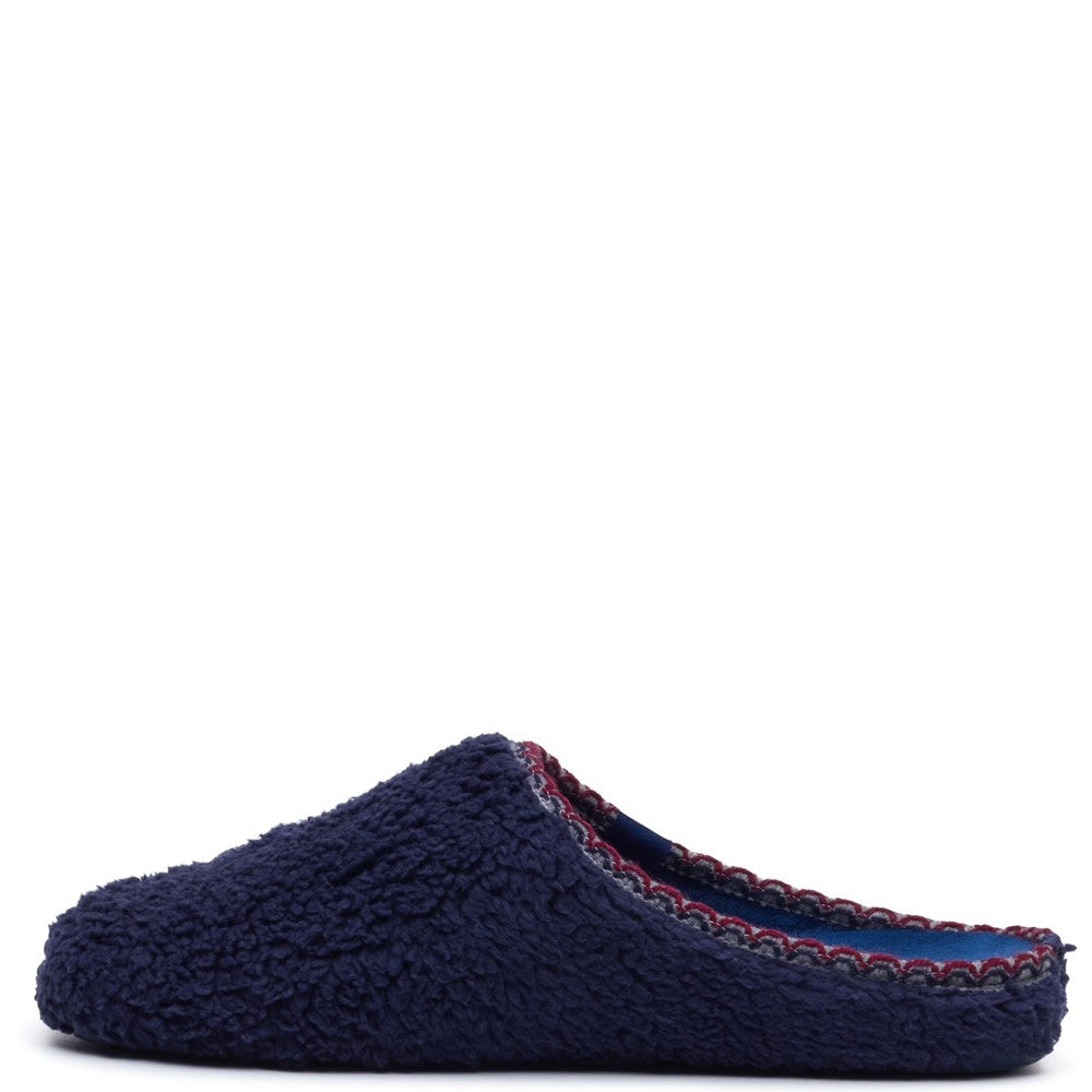 Classic Mens Slippers Navy Hush Puppies Good Teddy Slipper
