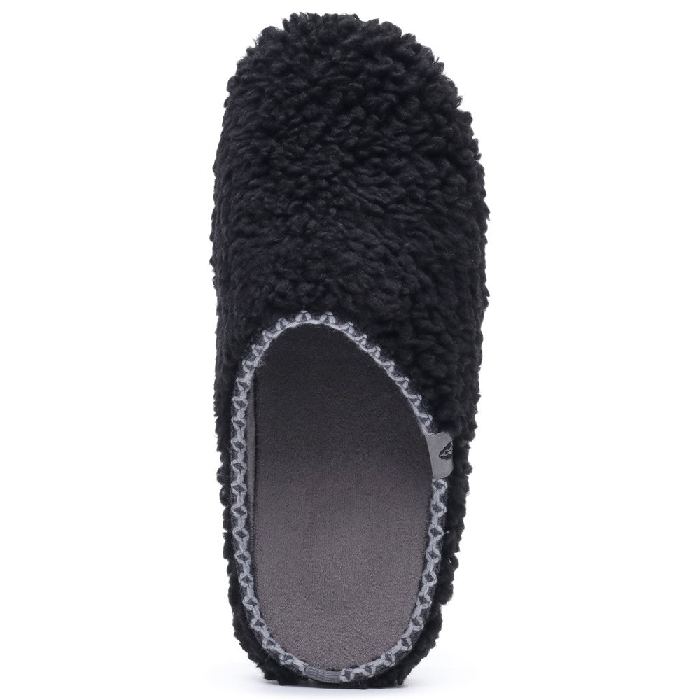 Classic Mens Slippers Black Hush Puppies Good Teddy Slipper