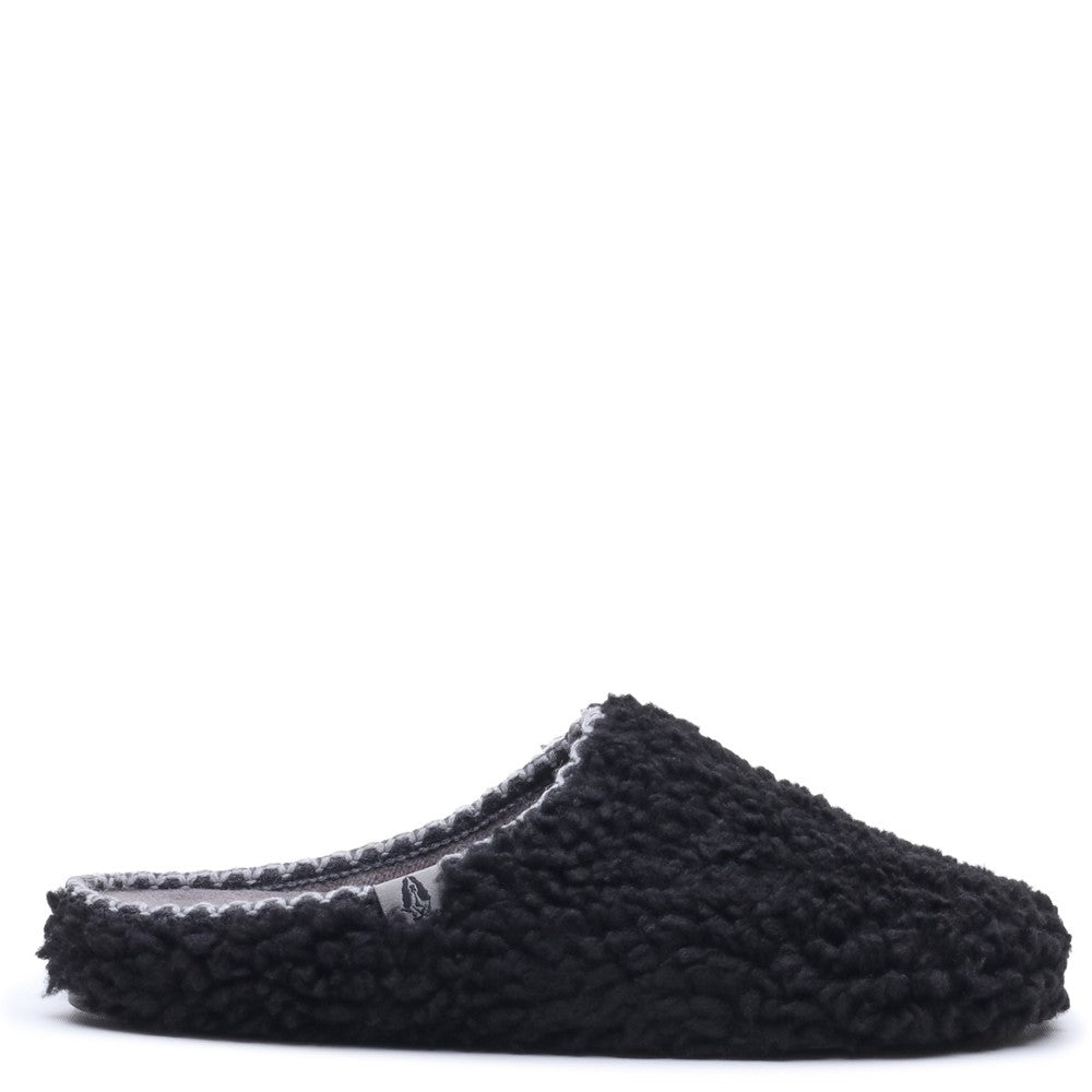 Classic Mens Slippers Black Hush Puppies Good Teddy Slipper