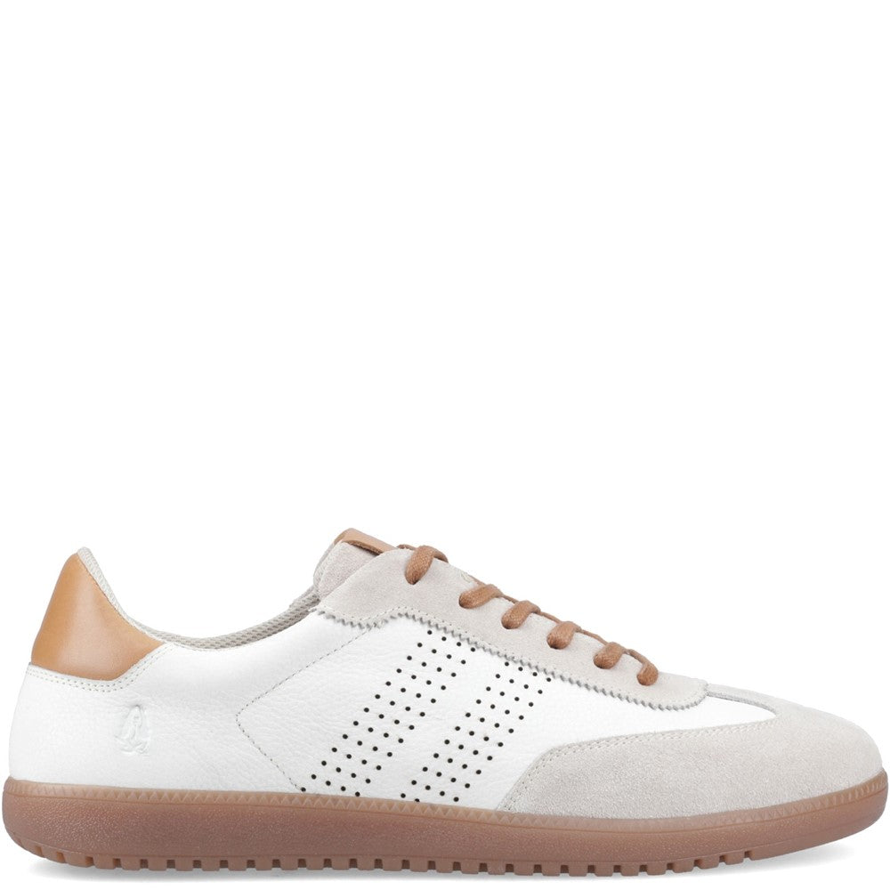 Mens Sports White Hush Puppies Beckett Trainer