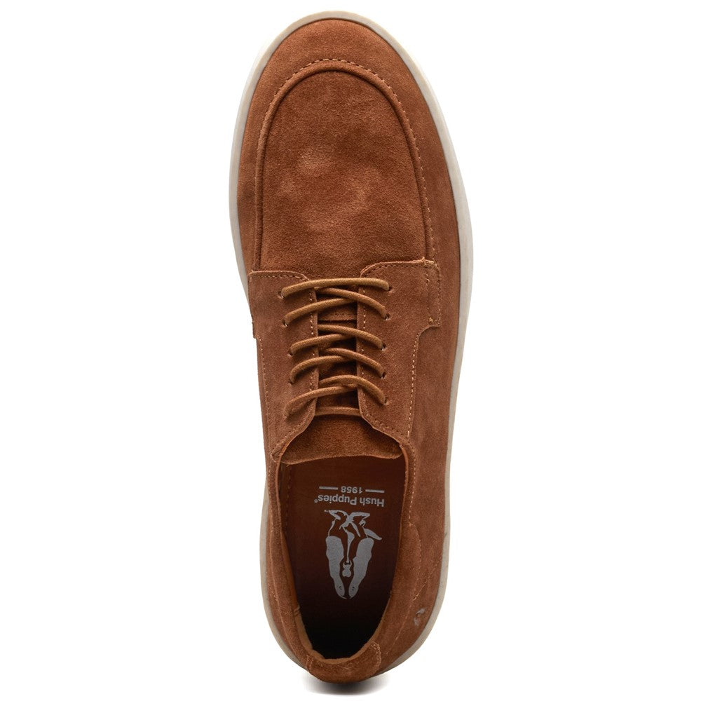Mens Sports Tan Hush Puppies Riven Lace Up