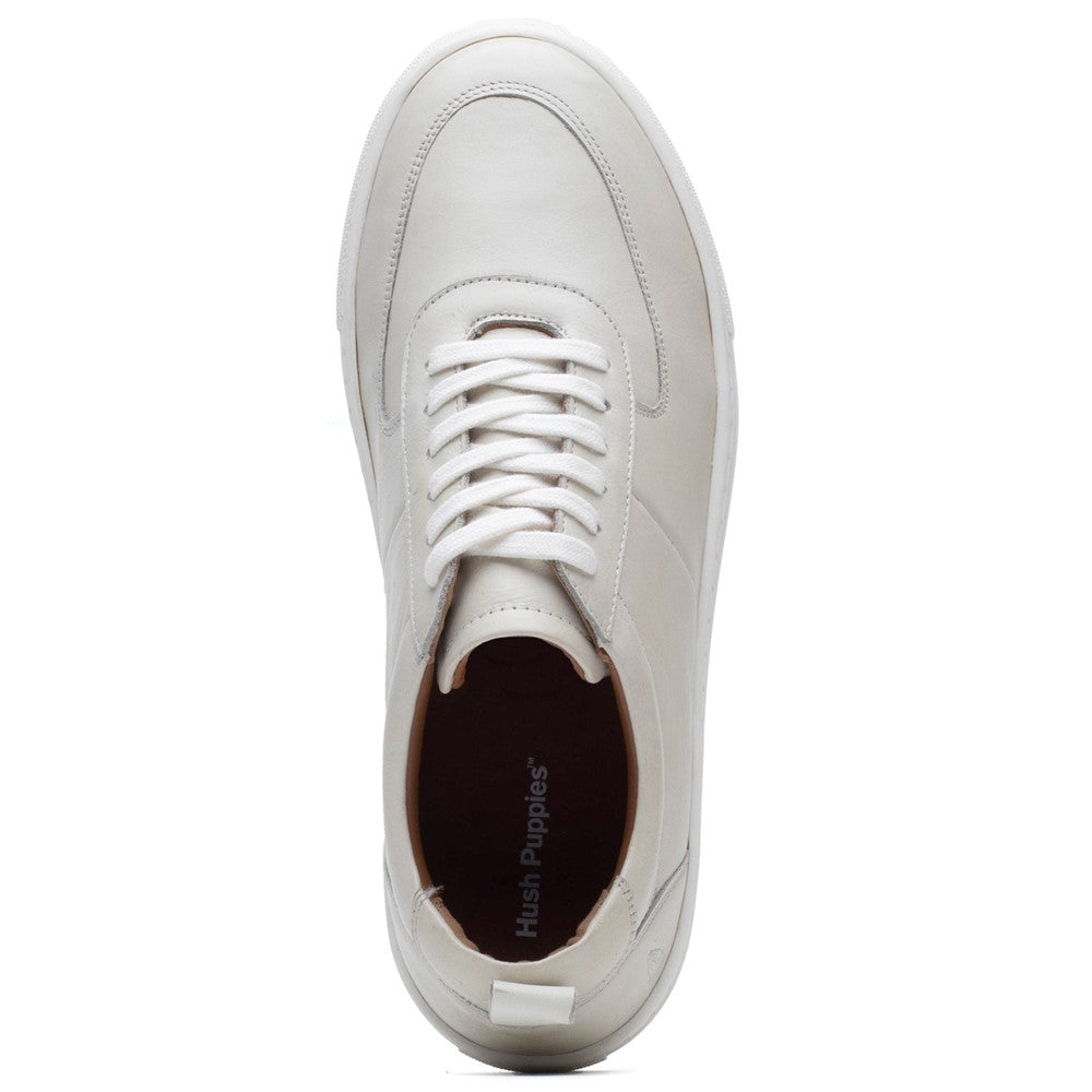 Mens Sports White Hush Puppies Ciro Trainer