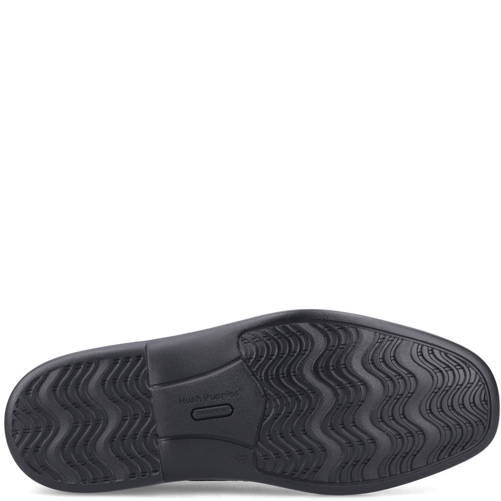 Mens Formal Slip On Shoes Black Hush Puppies CORMAC SLIP ON