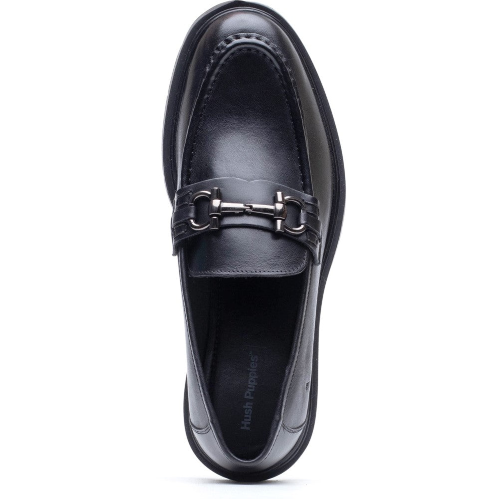 Mens Formal Slip On Shoes Black Hush Puppies Edgar Loafer