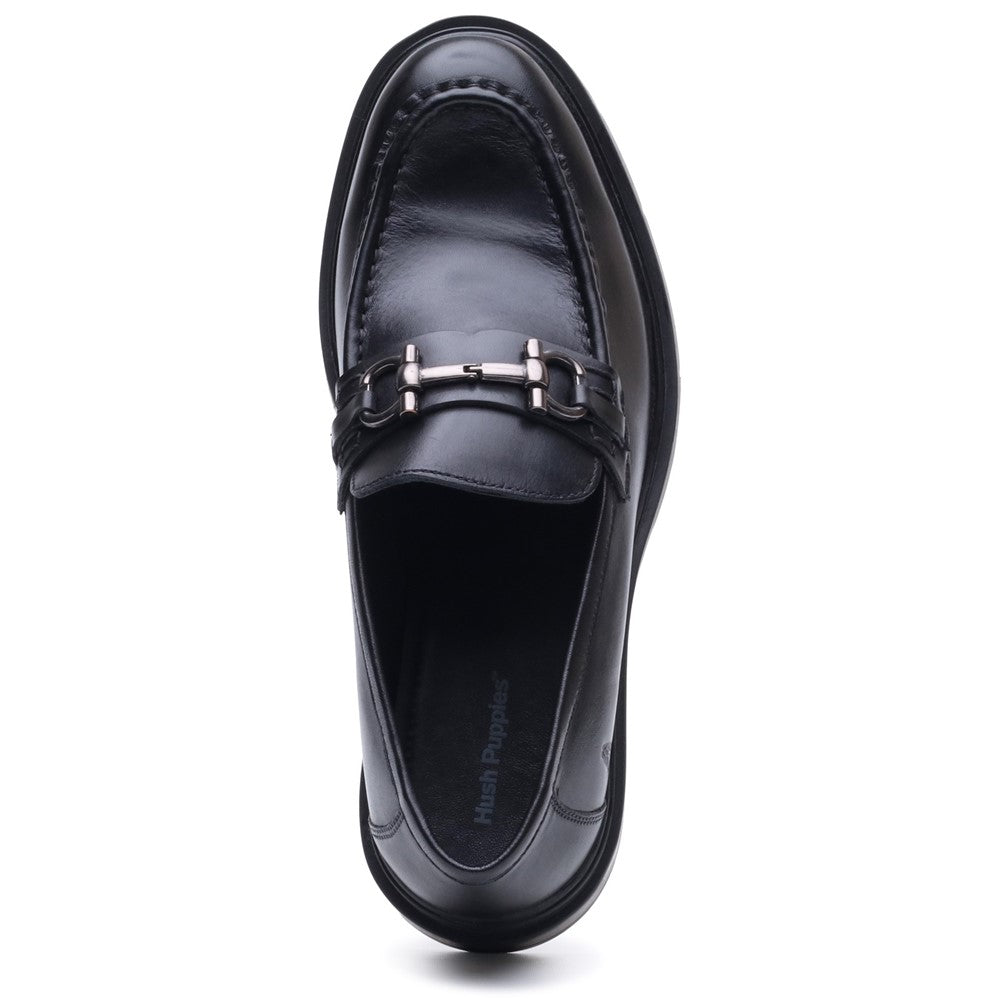 Mens Formal Slip On Shoes Black Hush Puppies Edgar Loafer