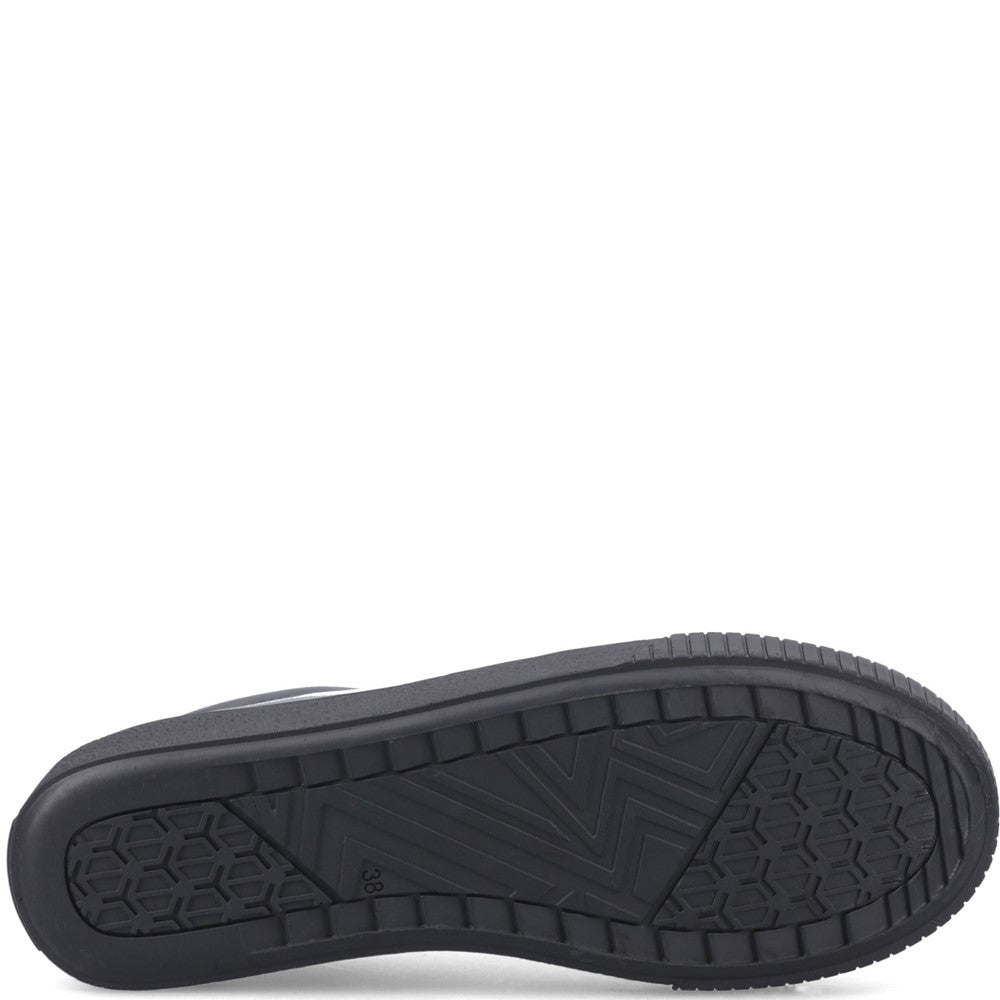 Girls BTS FLFR Black XL Hush Puppies EVELYN LACE TRAINER SNR2
