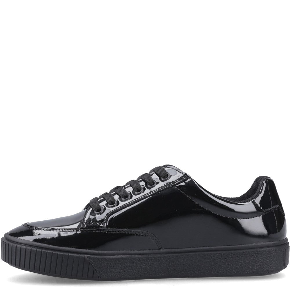 Girls BTS FLFR Black XL Hush Puppies EVELYN LACE TRAINER SNR2