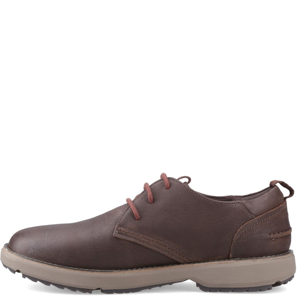 Mens Classic Lace Shoes Brown Hush Puppies Scotty Lace Up