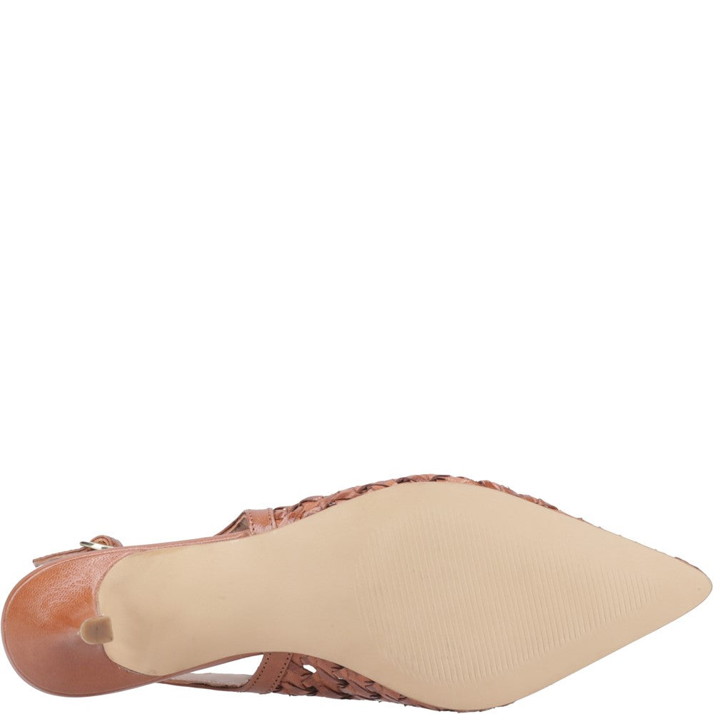 Ladies Heels Tan Hush Puppies DALIA KITTEN HEEL