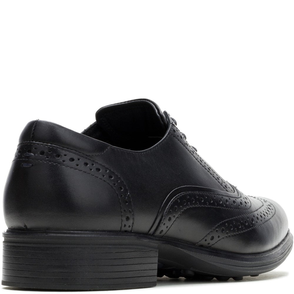 Mens Formal Lace Up Shoes Black Hush Puppies Lewis Wingtip